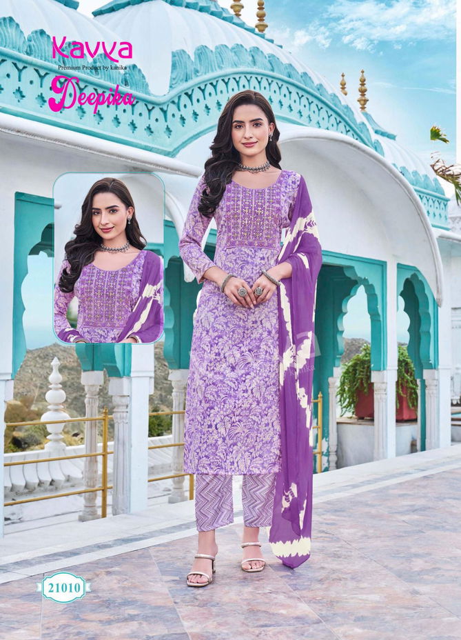 Deepika Vol 21 By Kavya Capsule Printed Kurti With Bottom Dupatta Wholesalers In Delhi
